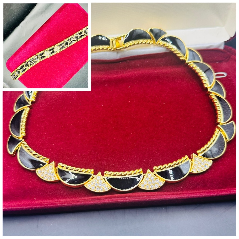 Premier Designs “Nighttime” holiday (1993) necklace and bracelet NWT VINTAGE - Picture 2 of 4